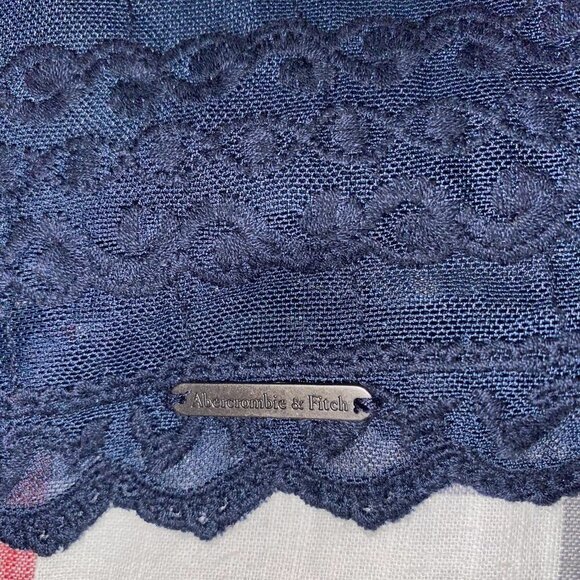 New With Tags Aberccrombie & Fitch Size 00 Dark Blue/Black Lace Like Min… - Picture 12 of 15